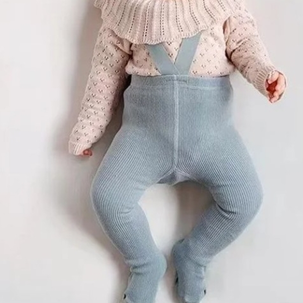 Baby Knit Sweater and Overalls Set